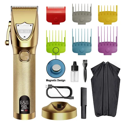 JM-568 professional OEM/ODM hair clipper sample with magnetic guide combs