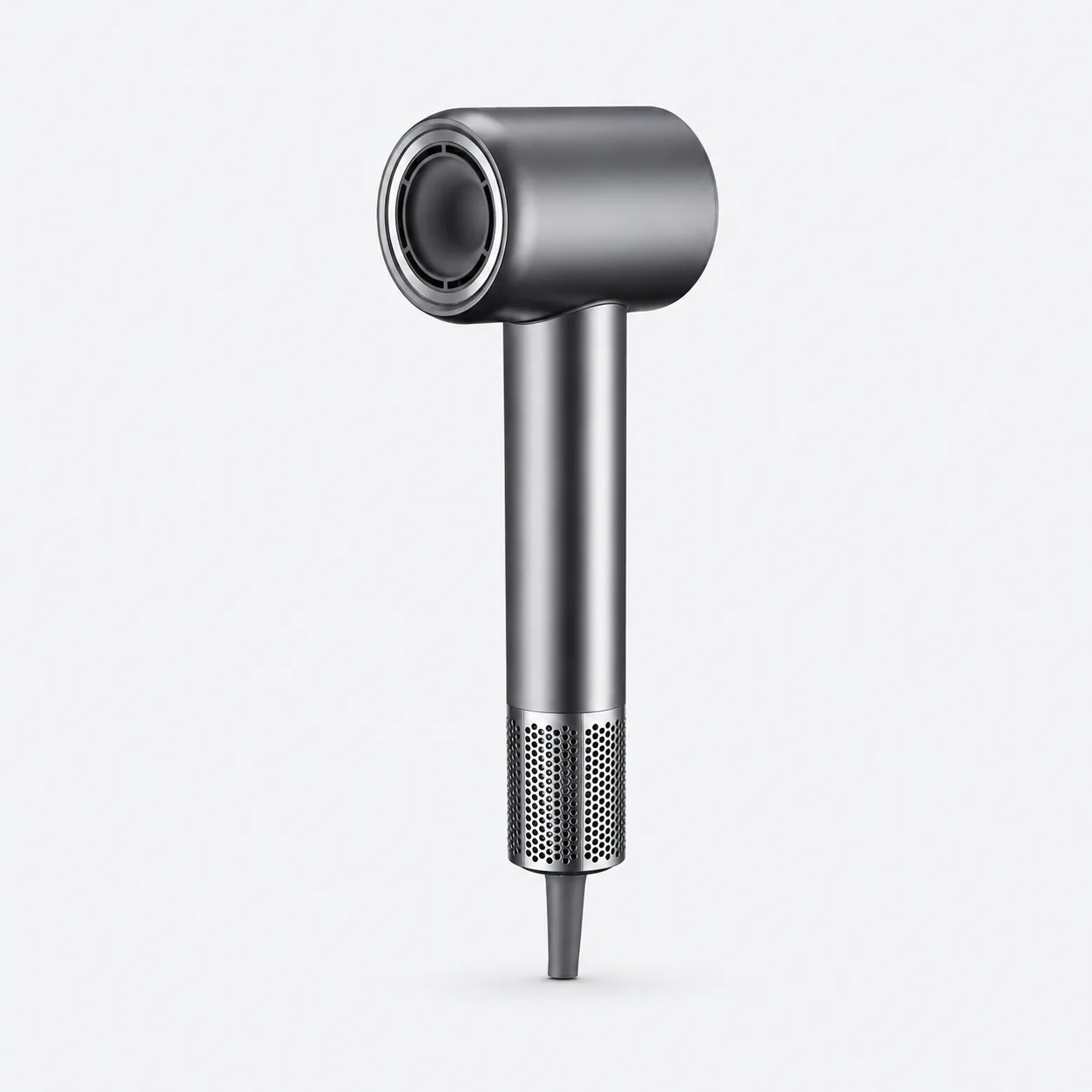 Grey cylindrical hair dryer sample, site reference D03